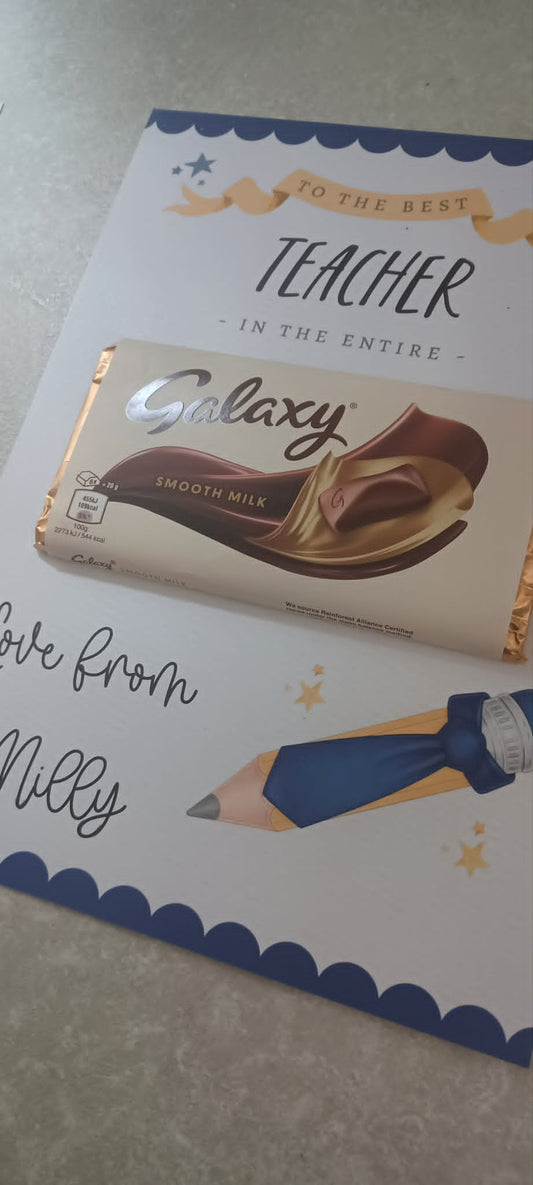 Personalised Teacher Gift - A4 Best Teacher In The Galaxy