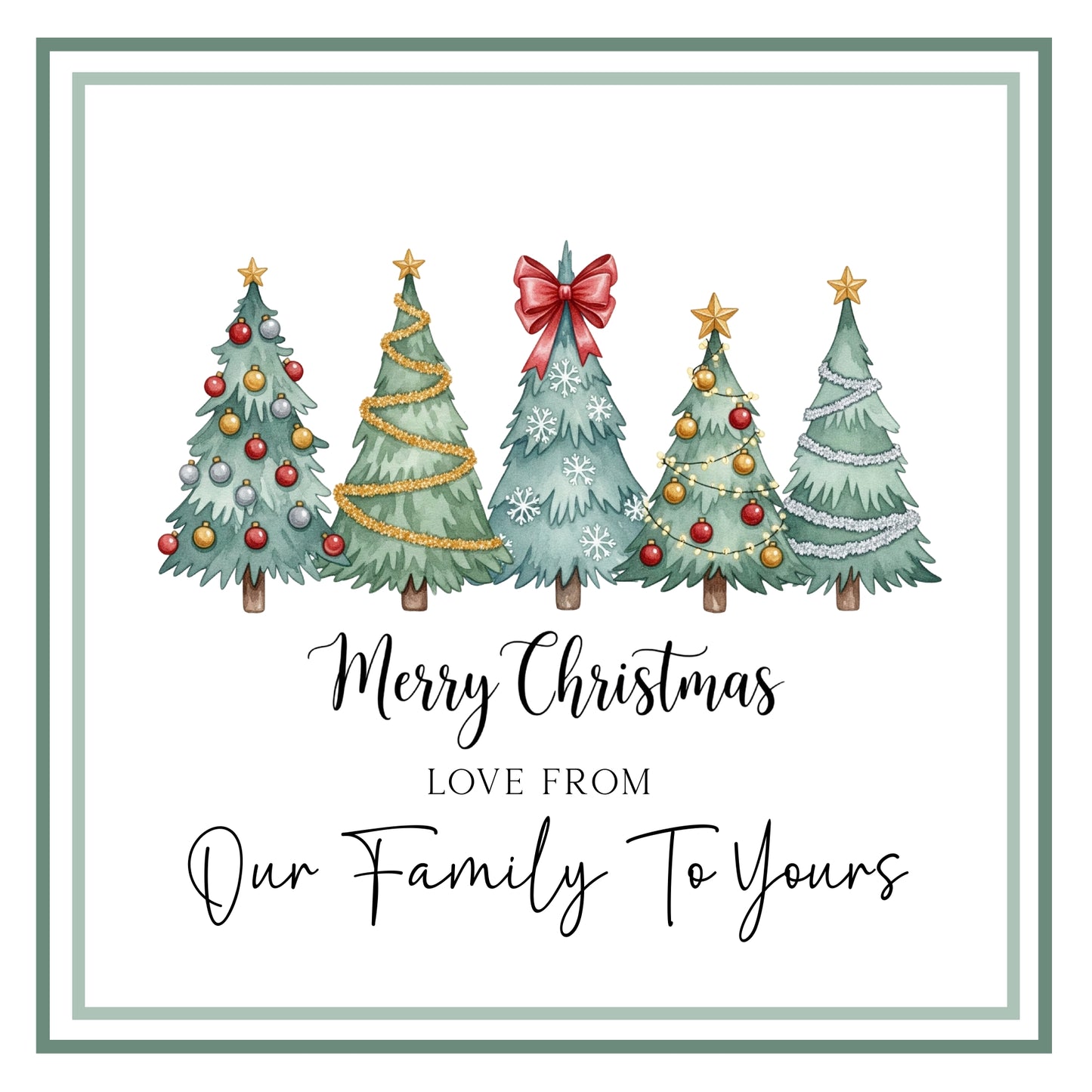 Christmas Trees – Personalised Christmas Card From Family