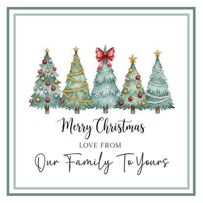 Christmas Trees – Personalised Christmas Card From Family