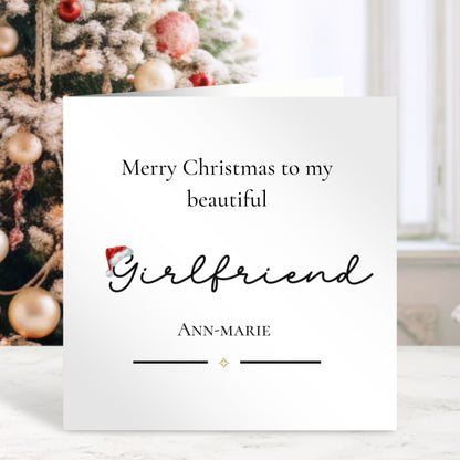 Personalised Christmas Card for Wife