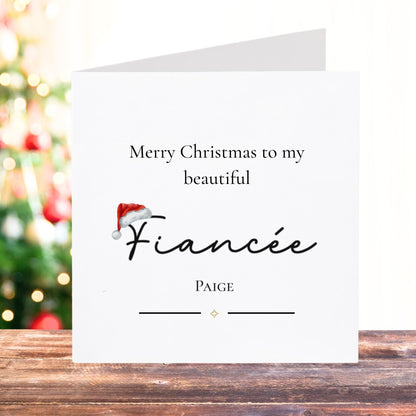 Personalised Christmas Card for Boyfriend