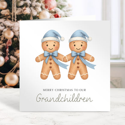 Christmas Card for Grandchildren - Gingerbread Design