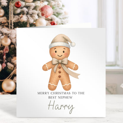 Christmas Card for Grandchildren - Gingerbread Design