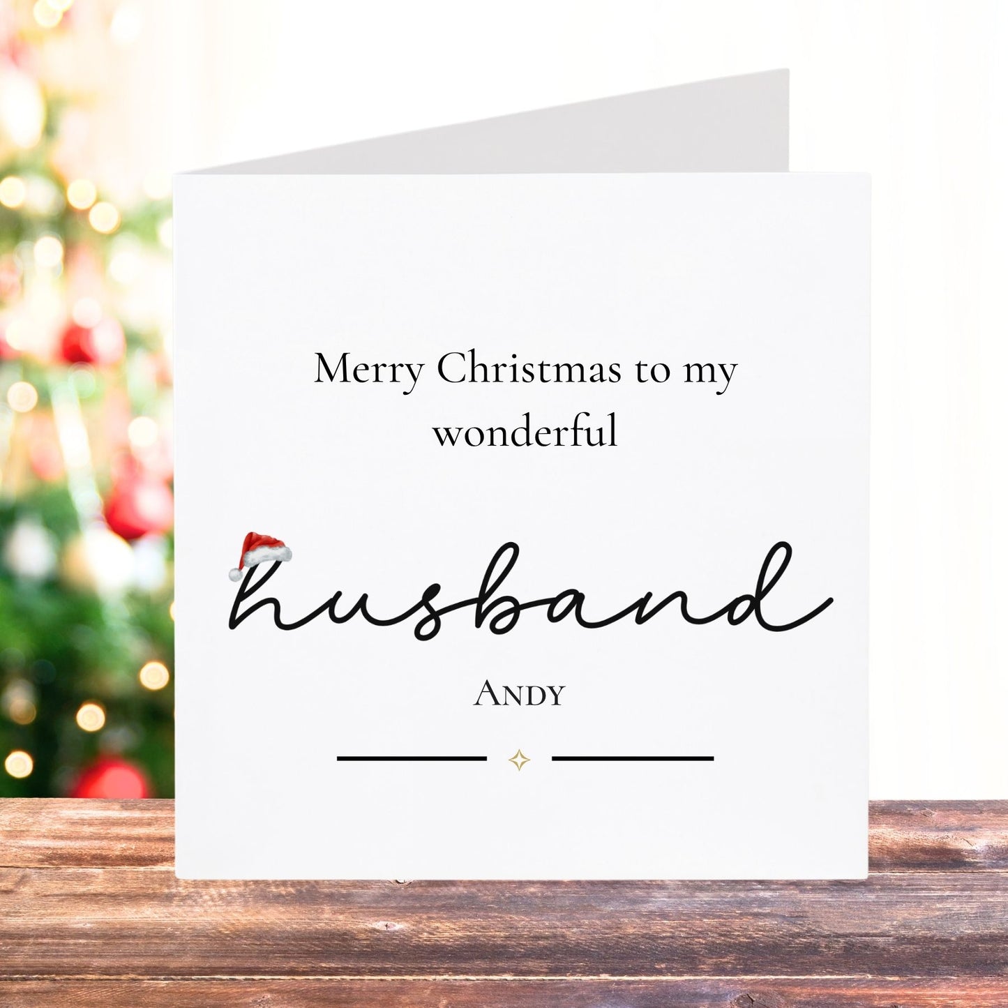 Personalised Christmas Card for Wife