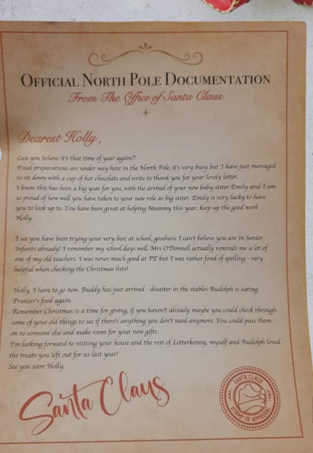 Personalised Traditional Letter From Santa