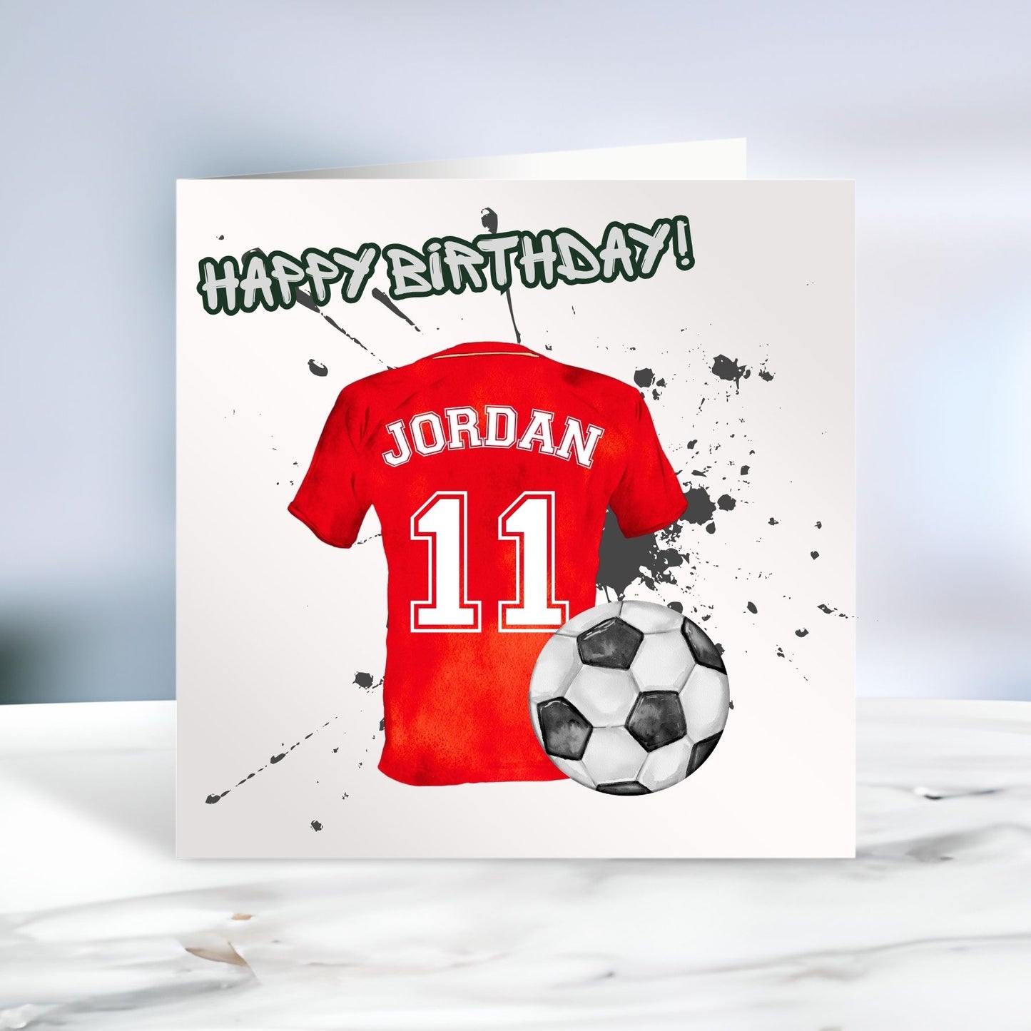 Personalised Football Shirt Birthday Card