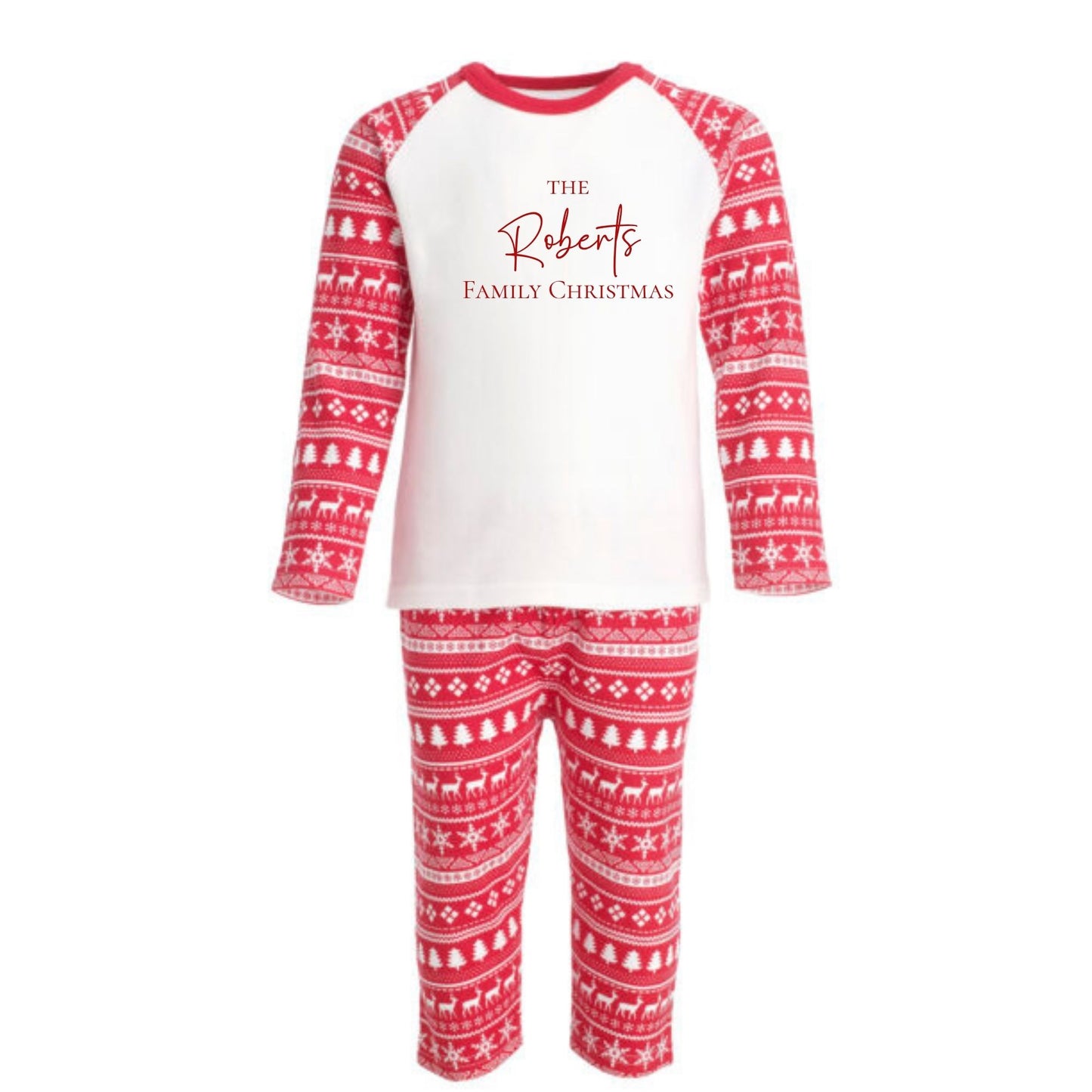 Personalised Matching Family Christmas Pyjamas - Fair Isle