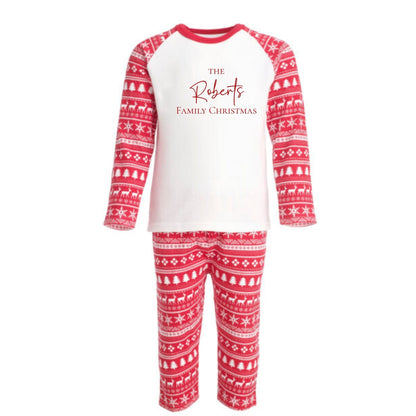 Personalised Matching Family Christmas Pyjamas - Fair Isle