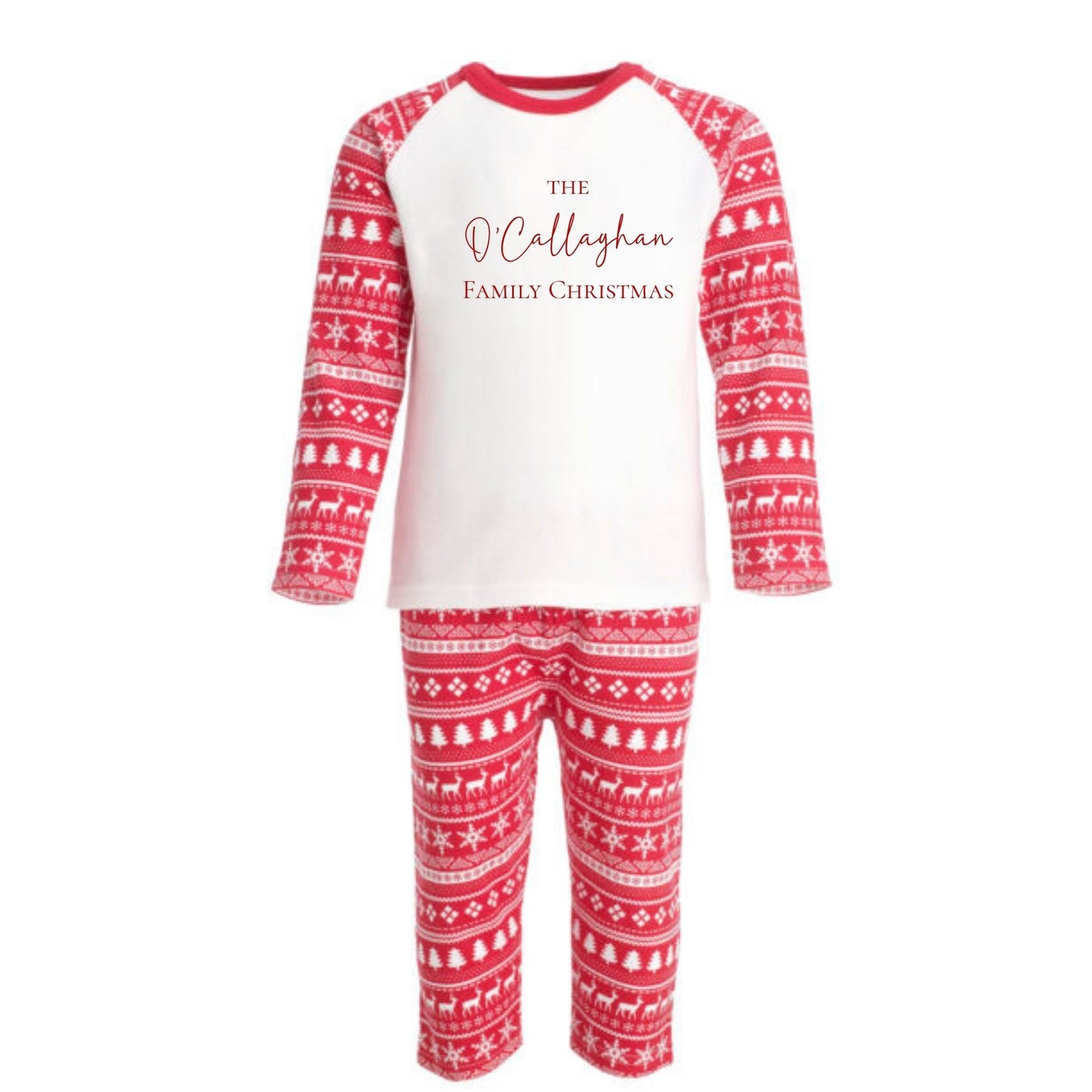 Personalised Matching Family Christmas Pyjamas - Fair Isle
