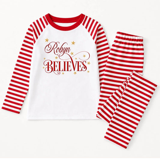 Personalised Kids Christmas Pyjamas - Believes