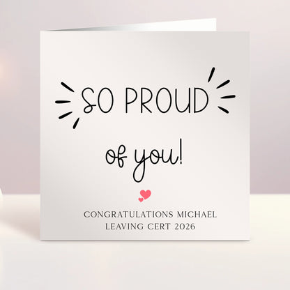 Personalised So Proud of You Card