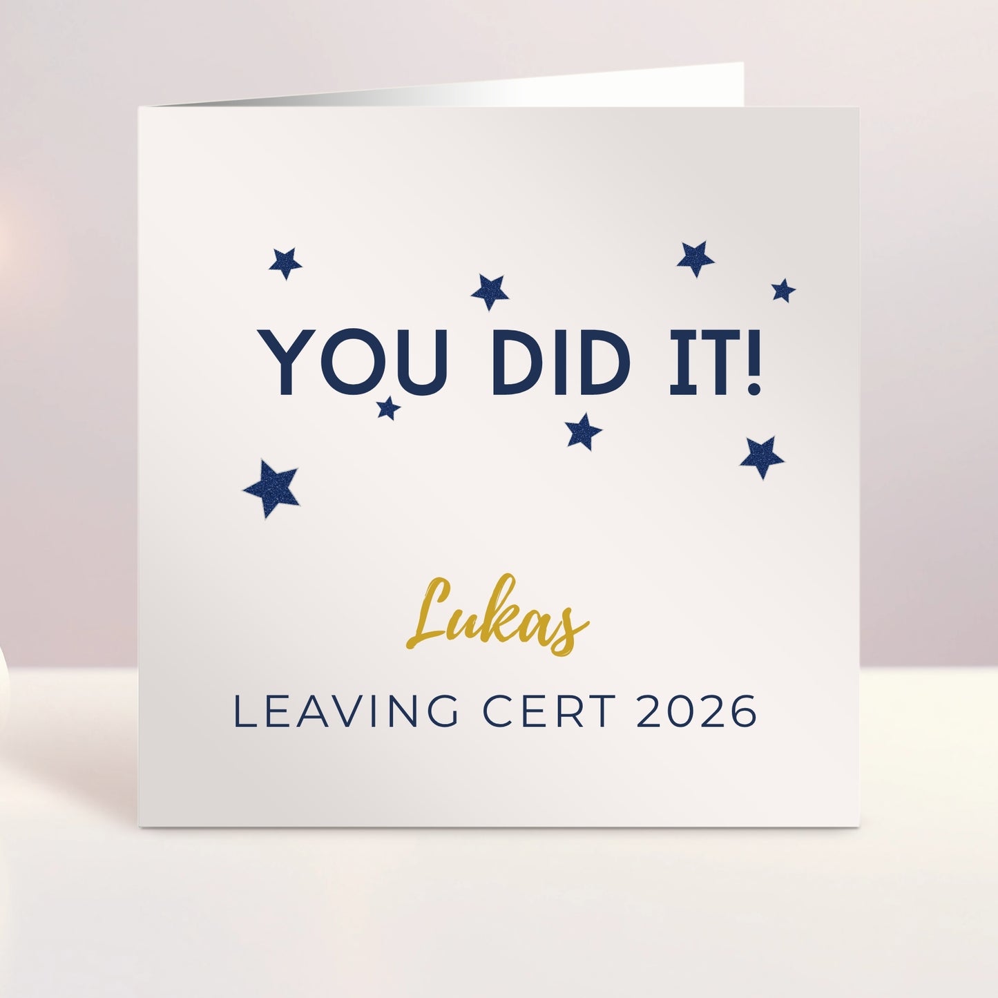 Personalised Leaving Cert Congratulations Card – You Did It!