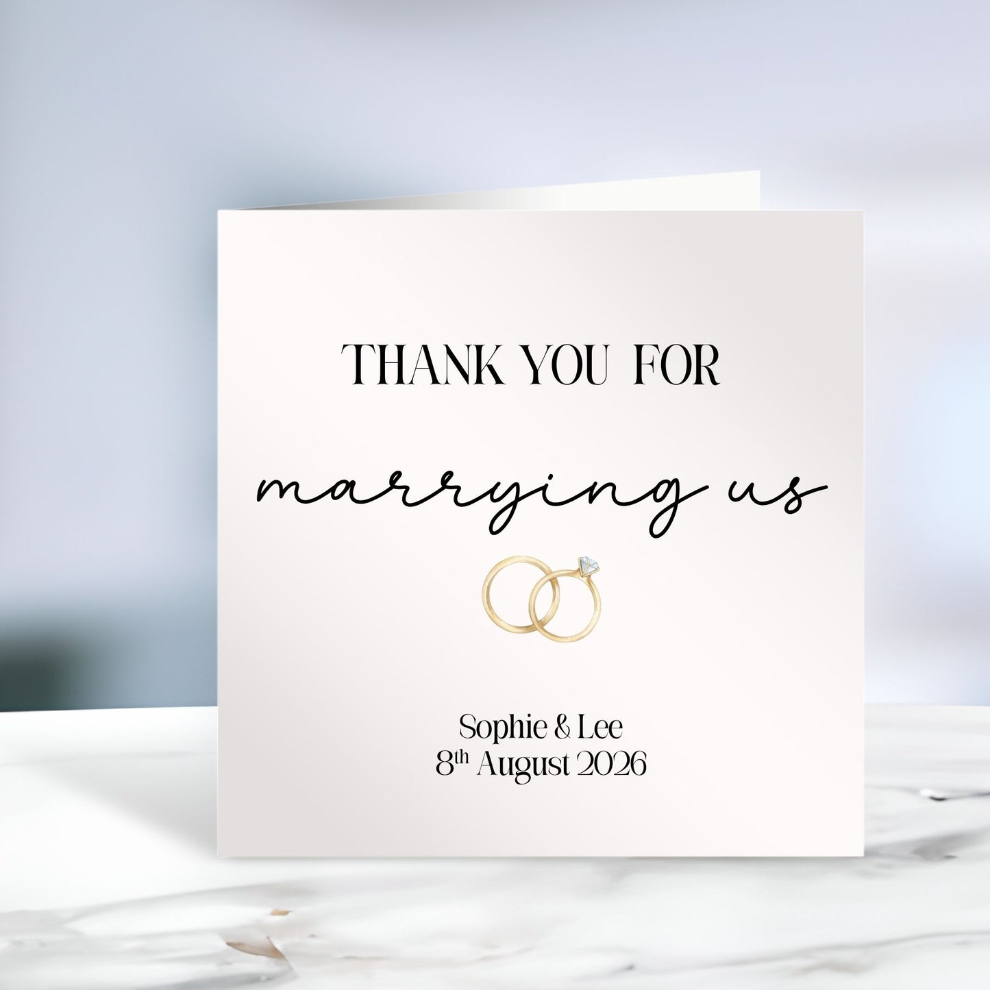 Thank You for Marrying Us Card