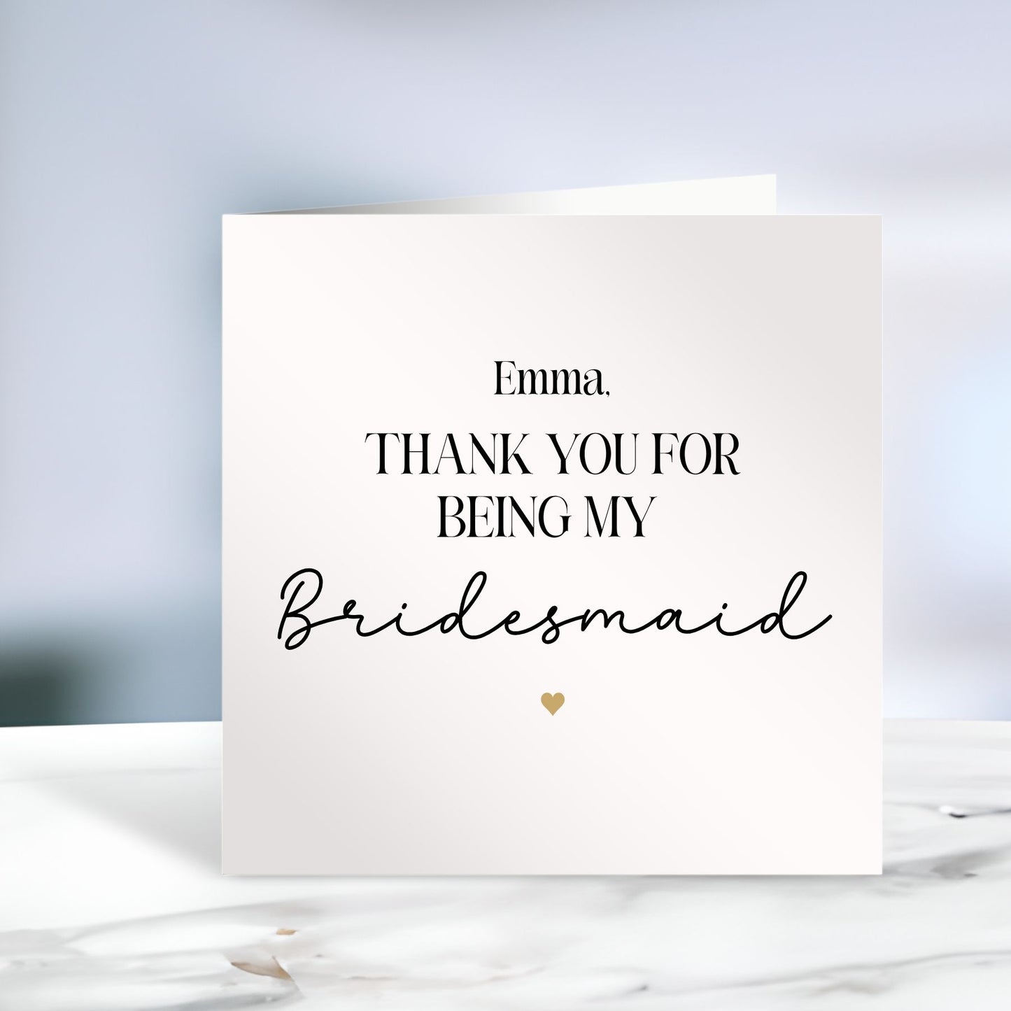 Personalised Wedding Party Thank You Card