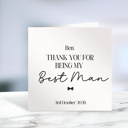 Personalised Wedding Party Thank You Card