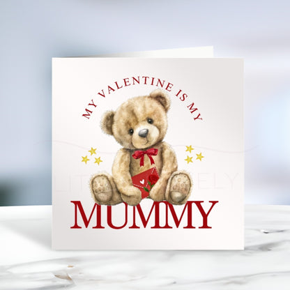 My Valentine Is My Daddy Card - Personalised Valentines Day Card For Daddy