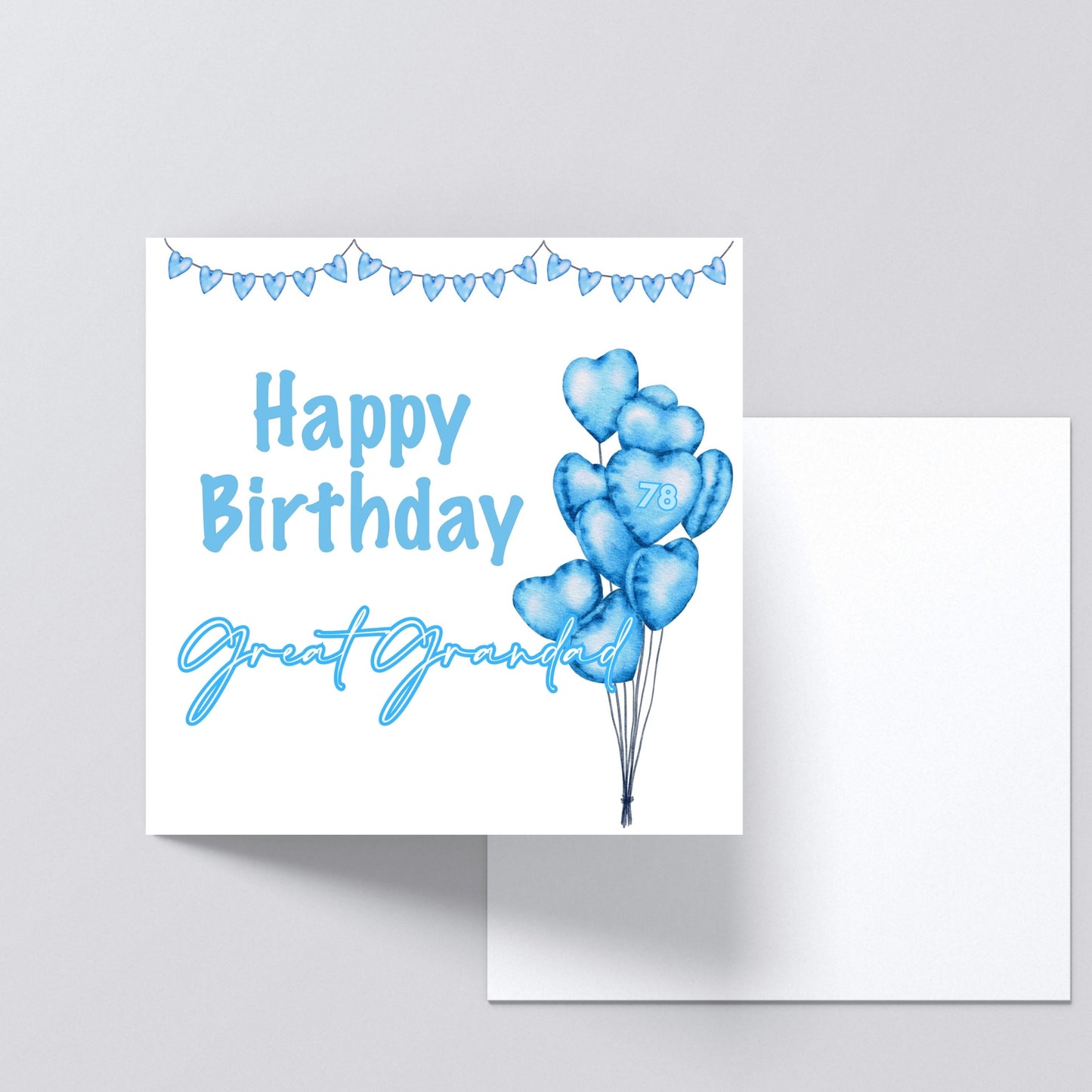 Blue Balloons Birthday Card