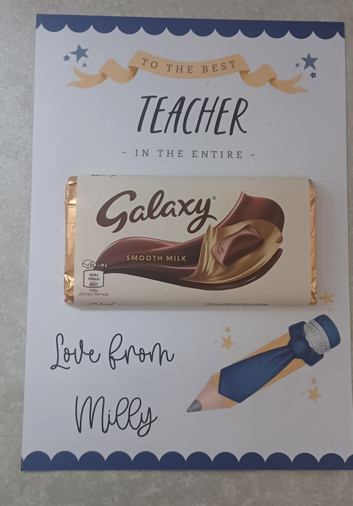Personalised Teacher Gift - A4 Best Teacher In The Galaxy