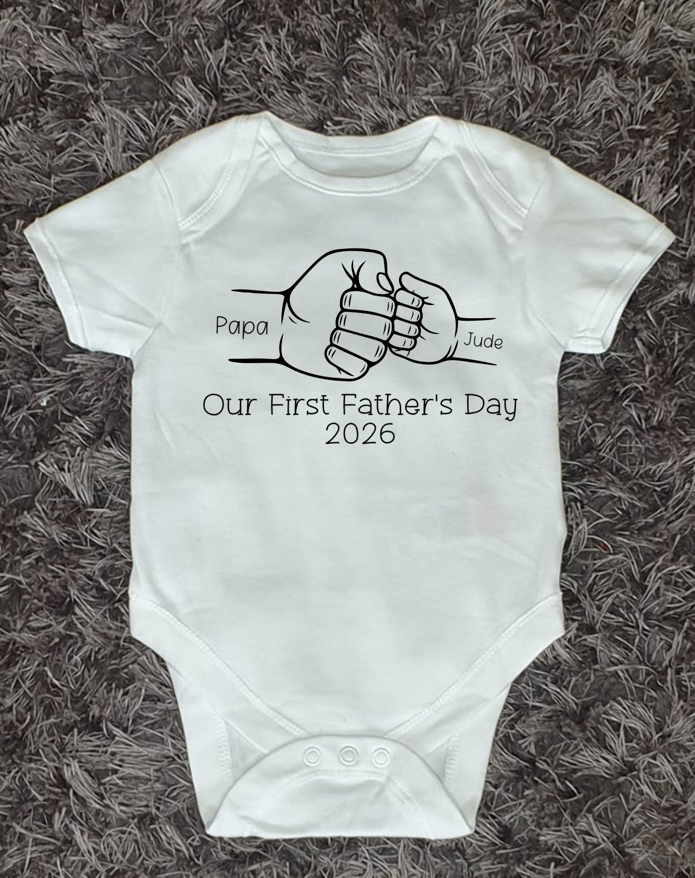 Personalised Father's Day Baby Vest - Fist Bump