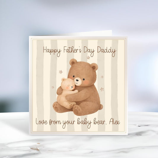 Baby Bear Personalised Father's Day Card