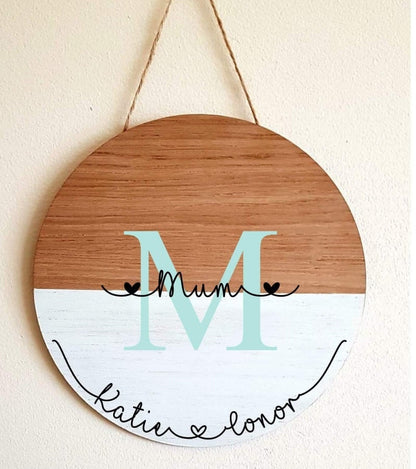 Personalised Mum Mummy Plaque | 20cm Round Sign | Birthday Gift | Present for Mom | Mothers Day Gift| Custom Made | Irish | Ireland |