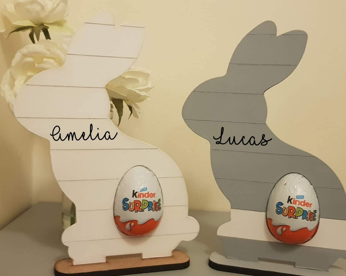 Easter Bunny Kinder Egg Holder | Personalised Easter Gift | Kids Gift | Custom | Childrens | Easter Egg | Basket | Rabbit | Ireland | Irish