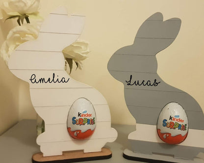 Personalised Easter Bunny Gift, Kinder Egg Holder, Egg Hunt, Easter Present For Children, Kids Easter Decoration With Name, Ireland,  Irish