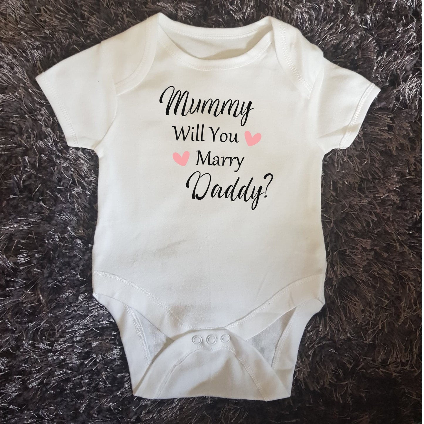 Mummy Will You Marry Daddy Baby Vest