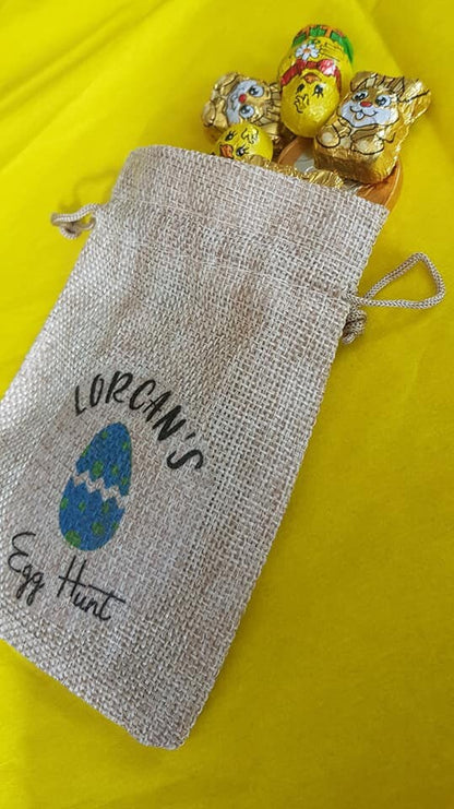 Personalised Easter Egg Hunt Pouch Bag | Easter Gift | Easter Basket | Egg Hunt | Chocolate Egg | Chocolate Coin Holder | Ireland | Irish