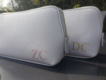 Personalised Mother's Day Gift | Makeup Cosmetics Bag | Faux Leather | Initial | Name | Monogram | For Mum | Bridesmaid | Ireland | Irish