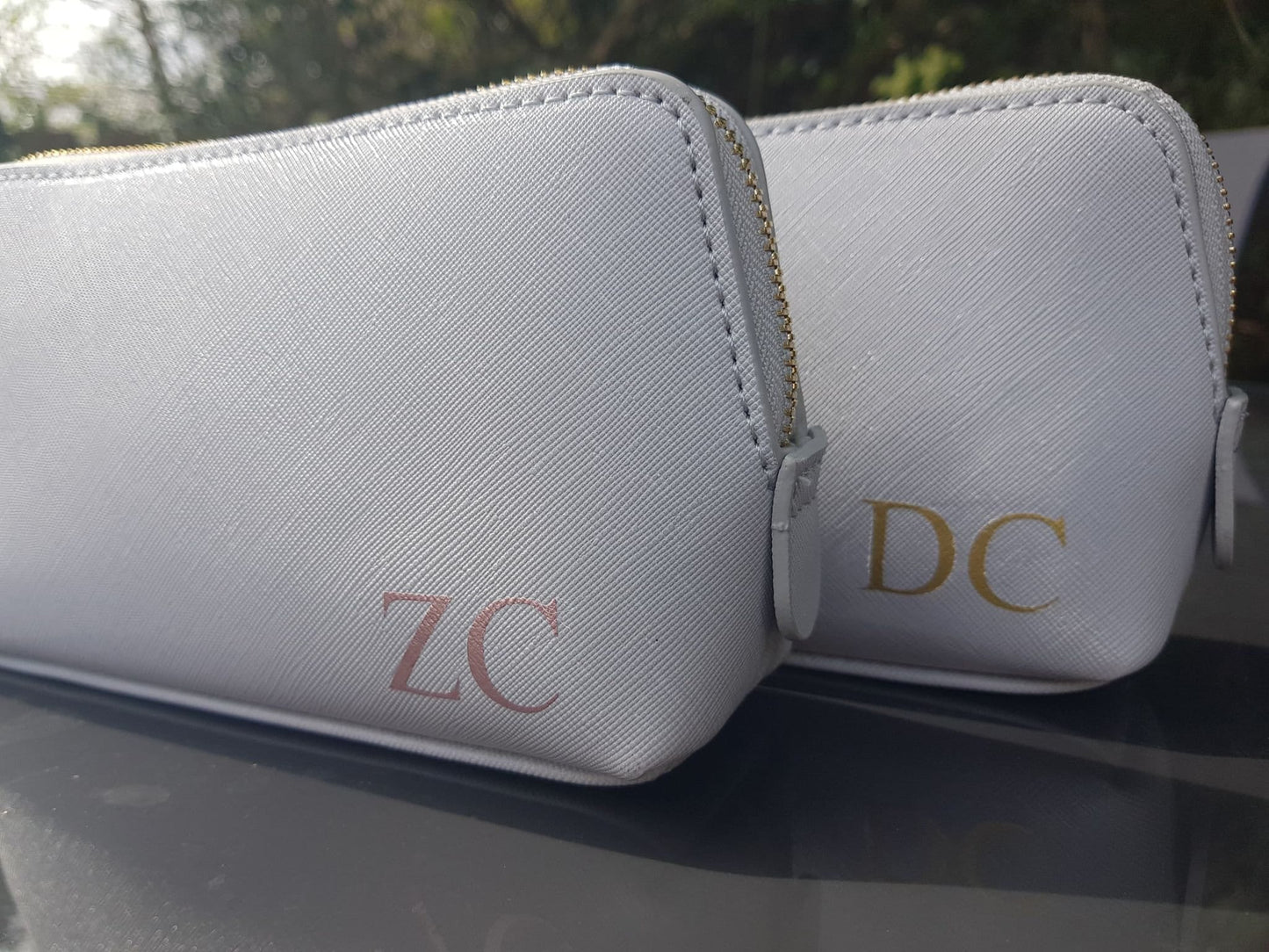 Personalised Makeup Cosmetics Bag Set | Faux Leather | Initial | Name | Monogram | For Mum | Bridesmaid | Stocking Filler | Ireland | Irish