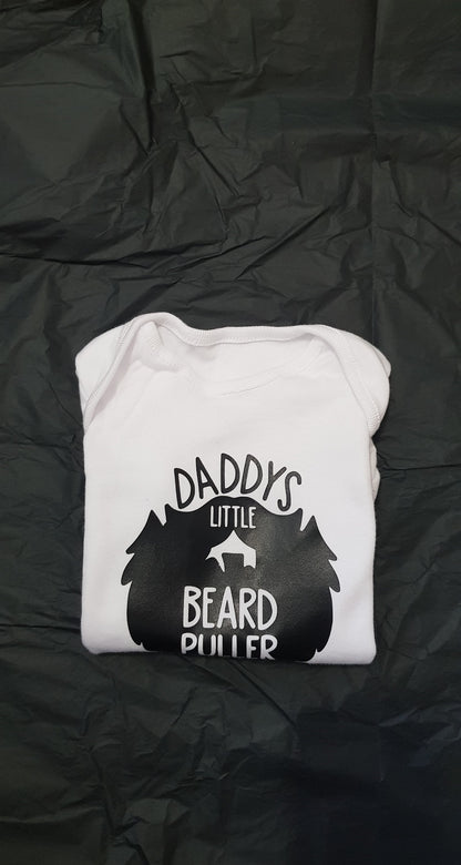 Daddys Little Beard Puller | Personalised Baby Vest | Bodysuit | Any Text | Personalised Gift | Baby Boy | Baby Girl | Birth Announcement