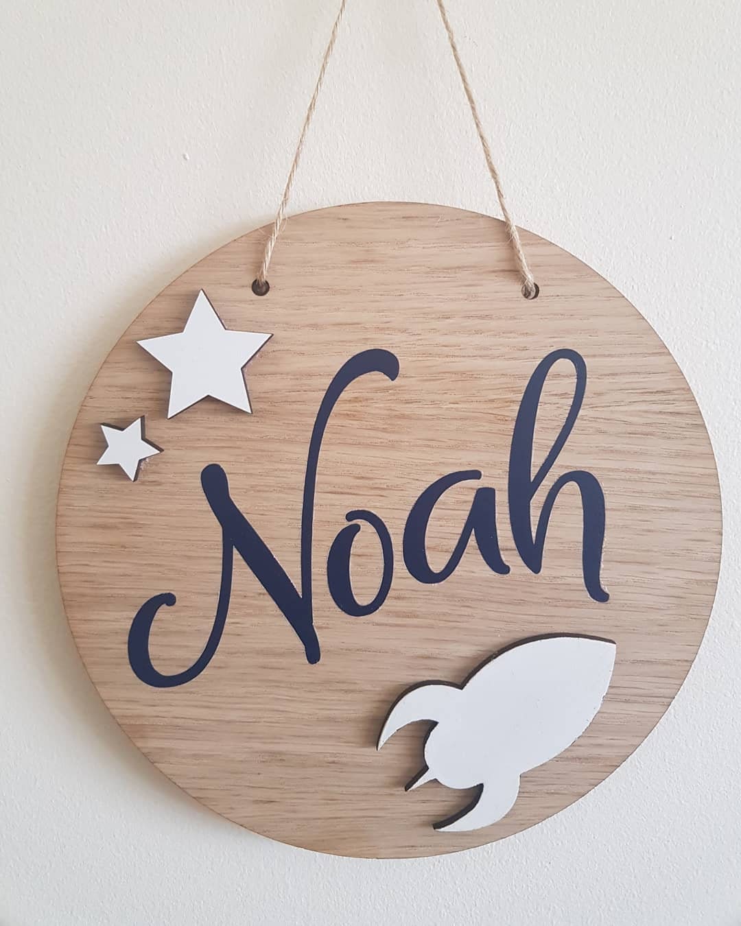 Baby Name Plaque | 20cm Round Sign | Nursery Decor | Personalised | Hanging Decoration | Custom Gift | Baby Boy | Baby Girl | Irish |Ireland