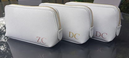 Personalised Mother's Day Gift | Makeup Cosmetics Bag | Faux Leather | Initial | Name | Monogram | For Mum | Bridesmaid | Ireland | Irish