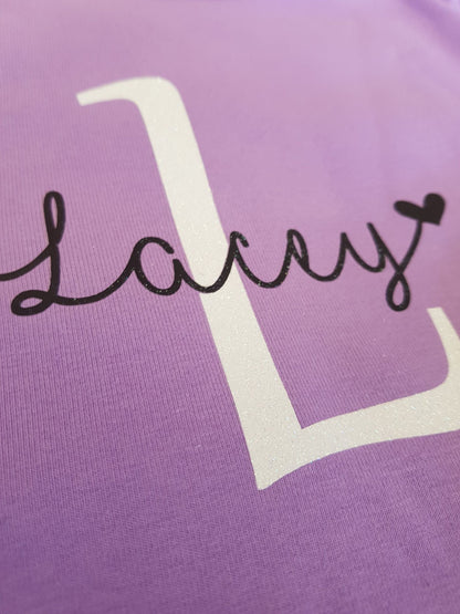 Personalised Childrens Loungewear Set With Name and Initial