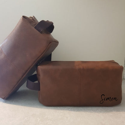 Personalised Mens Washbag | Gift For Him | Initial | Name | Monogram | Dad | Husband | Boyfriend | Gym Bag | Stocking Filler | Ireland