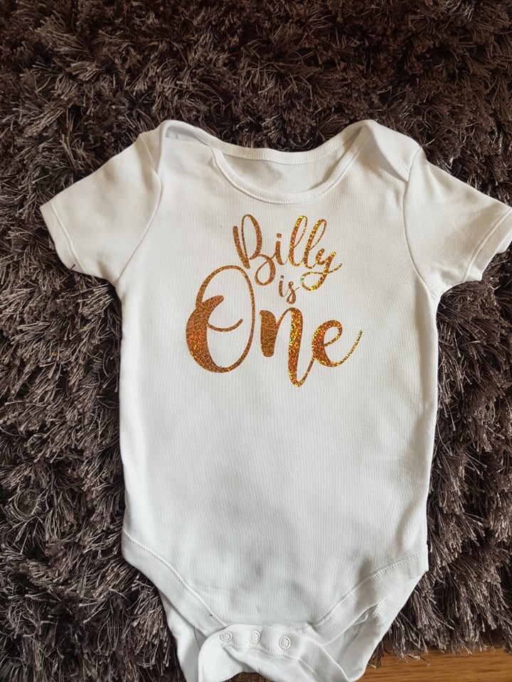 Personalised First Birthday Baby Vest
