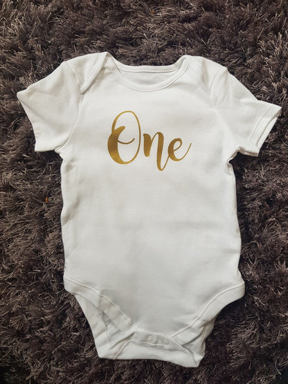 First Birthday 'One' Baby Vest
