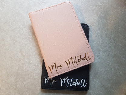 Mr & Mrs Passport Cover And Luggage Tag Set | Passport Holder | Honeymoon | Wedding Gift | Travel | Bride | Personalised | Ireland | Irish
