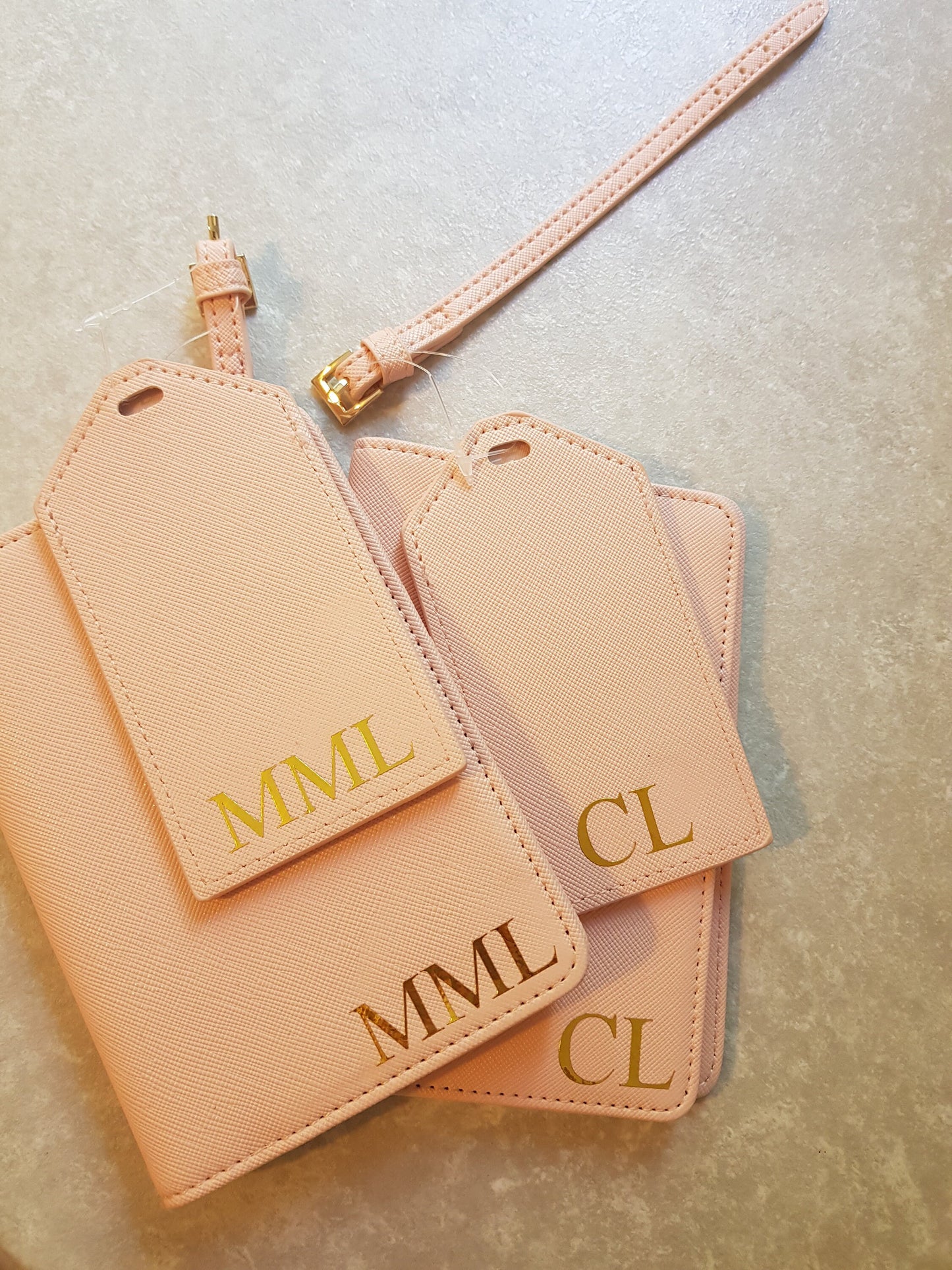 Personalised Initial Passport Cover And Luggage Tag Set | Passport Holder | Travel Gift | Holiday | Monogram | Custom | Ireland | Irish