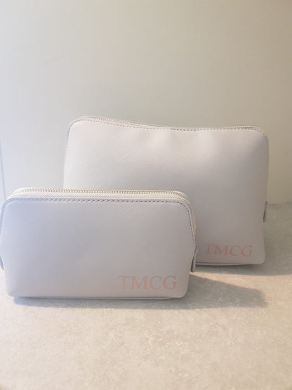Personalised Makeup Cosmetics Bag | Faux Leather | Initial | Name | Monogram | Gift | Ladies | Bridesmaid | Bridal | Ireland | Irish