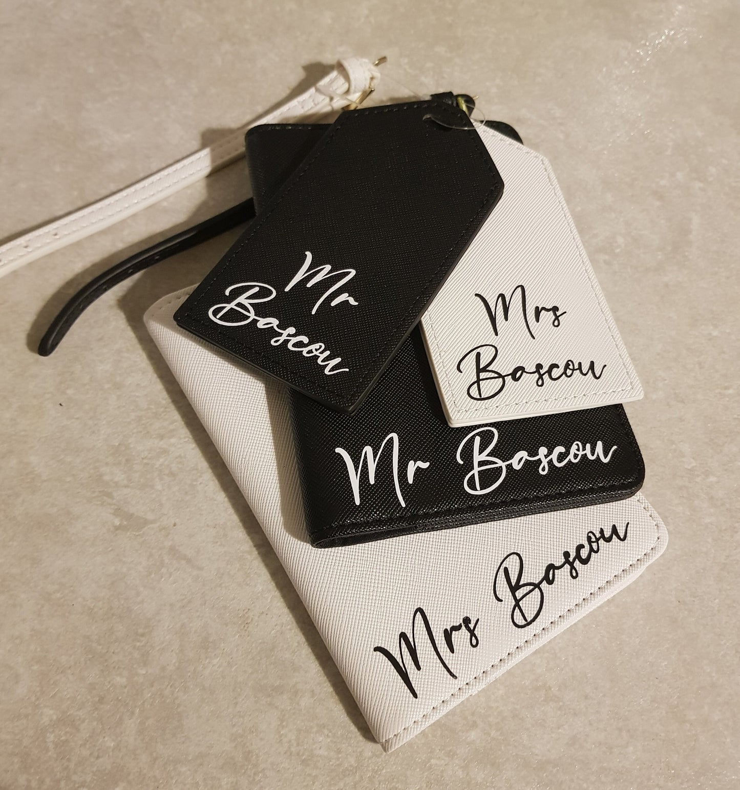 Personalised Name Passport Cover Luggage Tag Set | Stocking Filler | Christmas | Travel Gift | Holiday | Monogram | Custom | Ireland | Irish