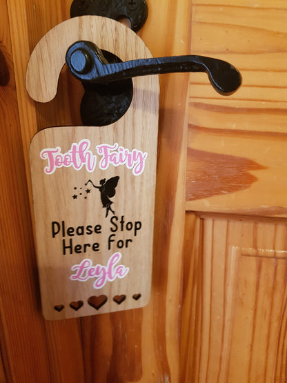 Personalised Tooth Fairy Door Hanger | Lost Tooth | Keepsake | First Teeth | Wobbly tooth | Girls | Boys | Ireland | Irish
