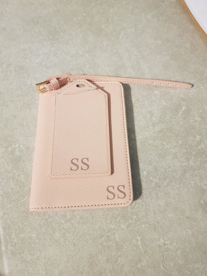 Personalised Initial Passport Cover And Luggage Tag Set | Passport Holder | Travel Gift | Holiday | Monogram | Custom | Ireland | Irish