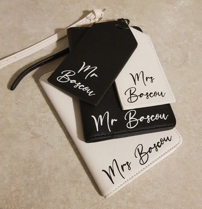 Personalised Name Initial Passport Cover And Luggage Tag Set | Passport Holder | Travel Gift | Holiday | Monogram | Custom | Ireland | Irish