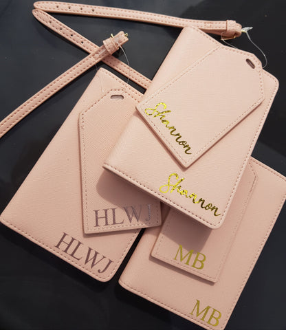 Personalised Name Initial Passport Cover And Luggage Tag Set | Passport Holder | Travel Gift | Holiday | Monogram | Custom | Ireland | Irish