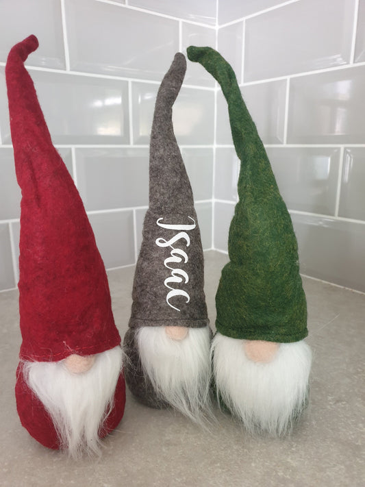 Personalised Christmas Gonk, Festive Gnome, Xmas Decoration, Winter Decor, Stocking Filler, Gift Ideas, Secret Santa, Ireland, Irish
