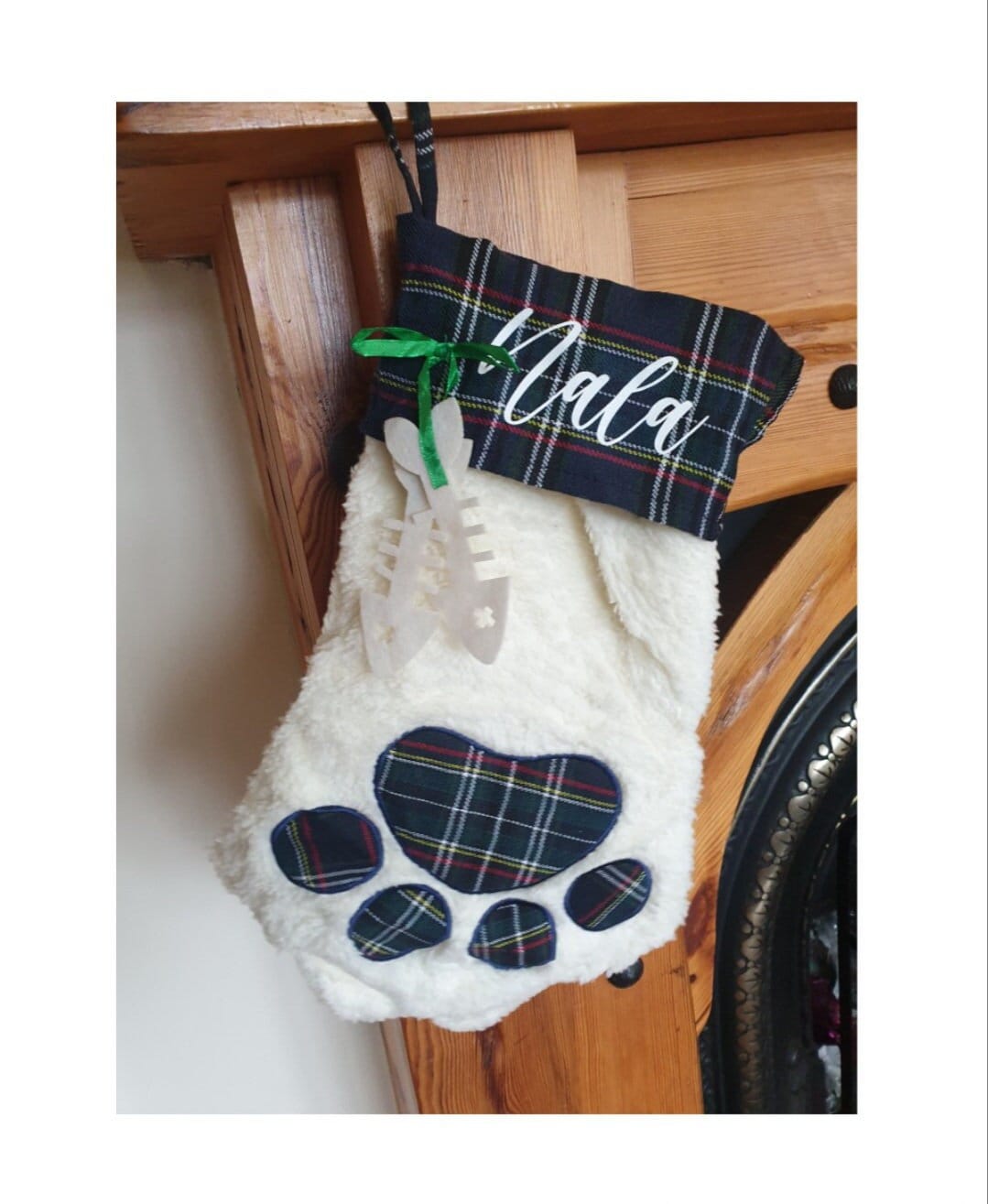 Cat Christmas Stocking, Pet Santa Sack, Custom Cat Gift, Animal Gift, Xmas, Kitten, Present, Red Stocking, Cats Decoration, Ireland, Irish