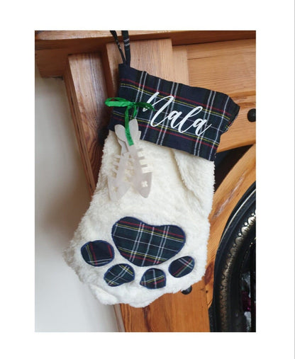 Cat Christmas Stocking, Pet Santa Sack, Custom Cat Gift, Animal Gift, Xmas, Kitten, Present, Red Stocking, Cats Decoration, Ireland, Irish