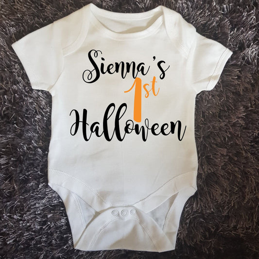 Personalised  My First Halloween Baby Vest